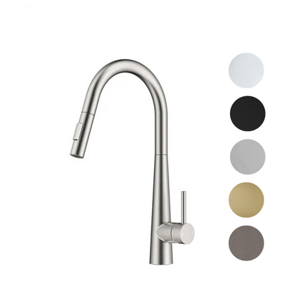 ROMA GOOSENECK PULLOUT KITCHEN SINK MIXER | 5 COLOURS