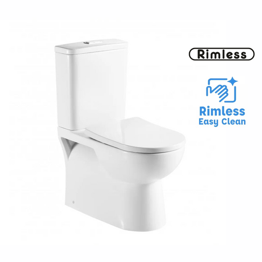 VITRA AUSTEN RIMLESS GLOSS WHITE BACK TO WALL TOILET SUITE 680x380x860MM