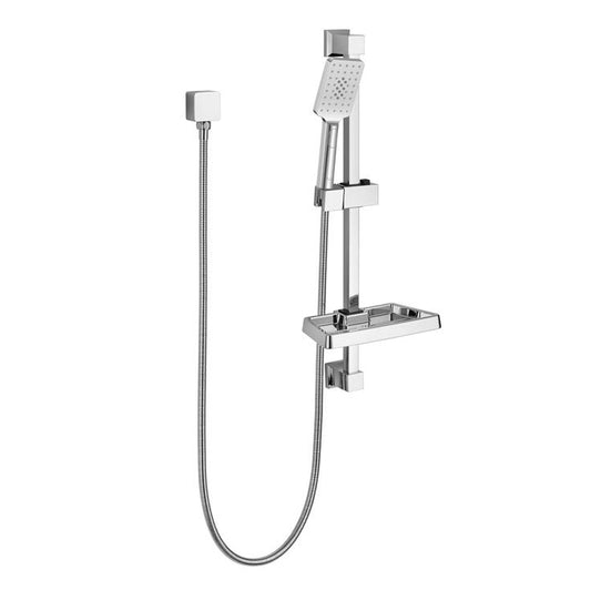 FUSION SQUARE SHOWER SLIDE WITH 3 FUCNTION HAND SHOWER | 5 COLOURS