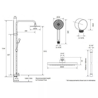 ENGLEFIELD STUDIO DUAL RAIN SHOWER