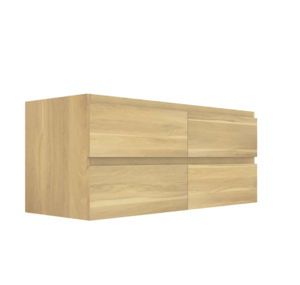 NELSON WALL HUNG VANITY | 1800MM | LIGHT OAK | PLYWOOD SINGLE BASIN CABINET ONLY ONLY