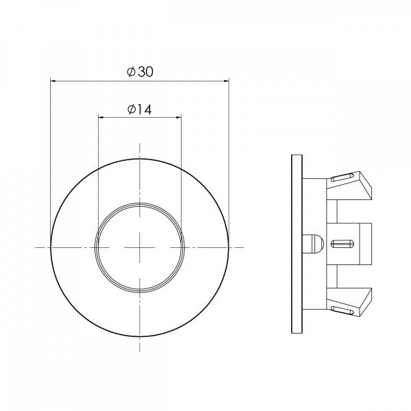 ZEPHYR BASIN OVERFLOW RING - BRUSHED NICKEL