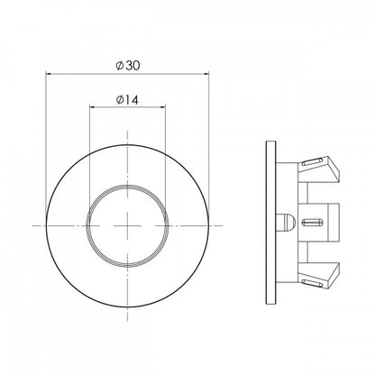 ZEPHYR BASIN OVERFLOW RING - BRUSHED NICKEL