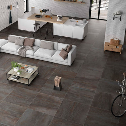 ACIER IRON MT METAL EFFECT PORCELAIN TILE $59/SQM