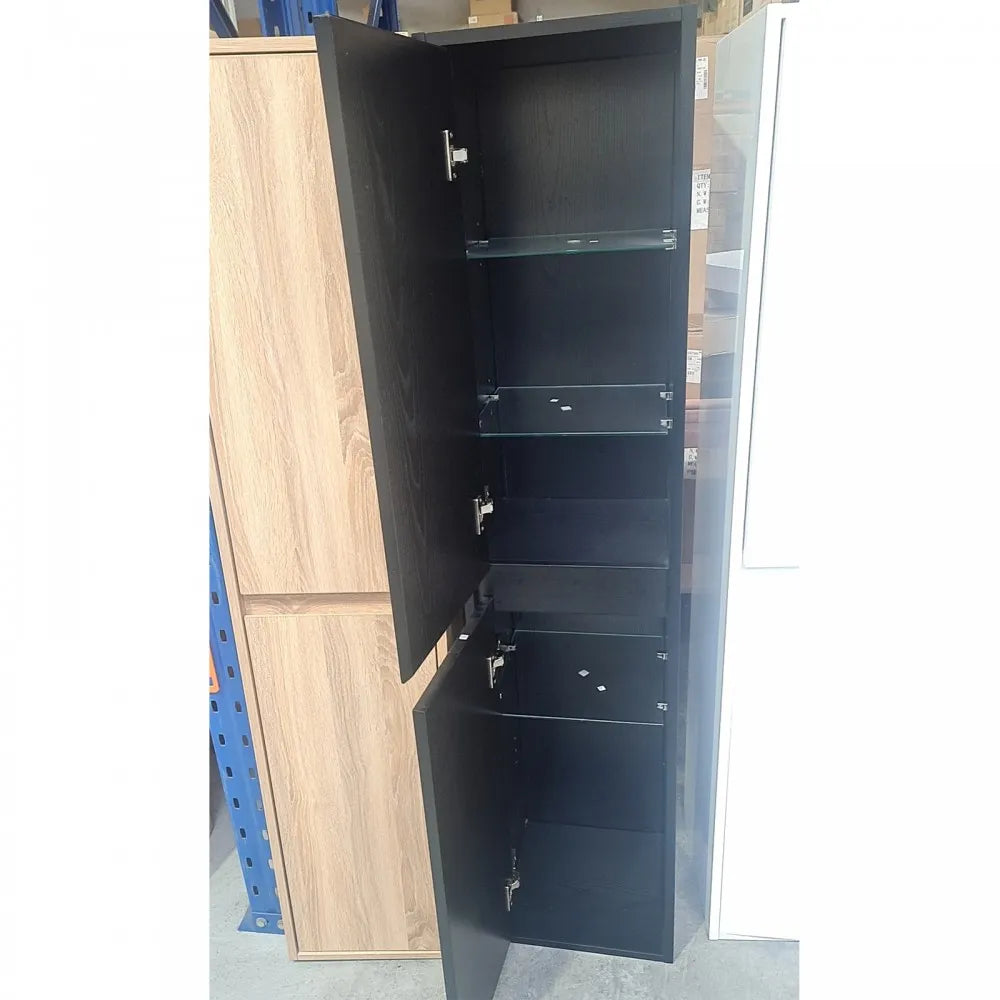 1600MM ANNA DARK OAK PLYWOOD TALL CABINET