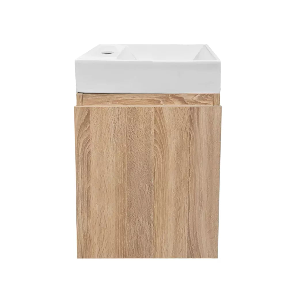 PICCOLO 400MM LIGHT OAK PLYWOOD WALL HUNG VANITY