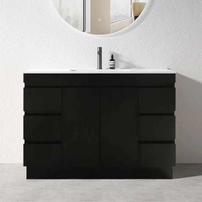 1200MM MADRID PLYWOOD DARK OAK FREESTANDING VANITY