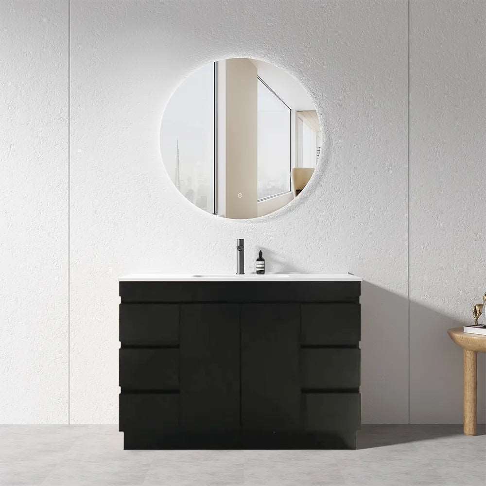 1200MM MADRID PLYWOOD DARK OAK FREESTANDING VANITY