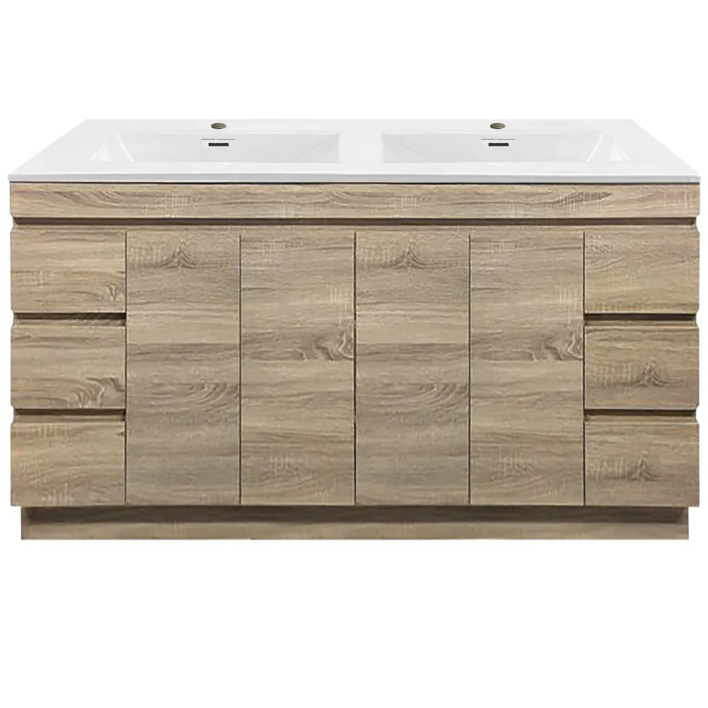 1800MM MADRID PLYWOOD LIGHT OAK FREESTANDING VANITY