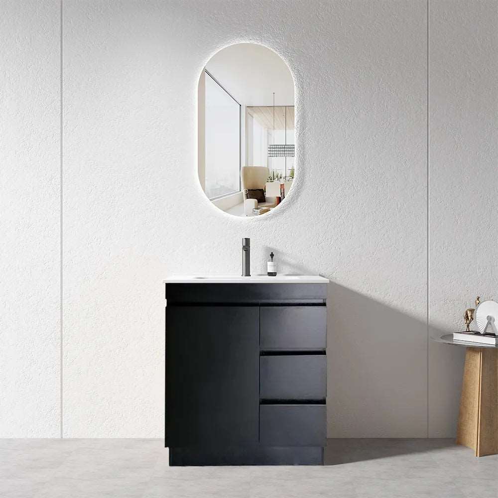 750MM MADRID DARK OAK  PLYWOOD FLOORSTANDING VANITY