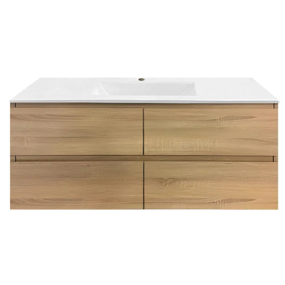 NELSON WALL HUNG VANITY | 1800MM | LIGHT OAK | PLYWOOD SINGLE BASIN CABINET ONLY