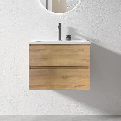 NELSON WALL HUNG VANITY | 600MM | LIGHT OAK | PLYWOOD