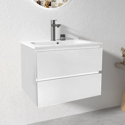 NELSON WALL HUNG VANITY | 600MM | GLOSS WHITE | PLYWOOD