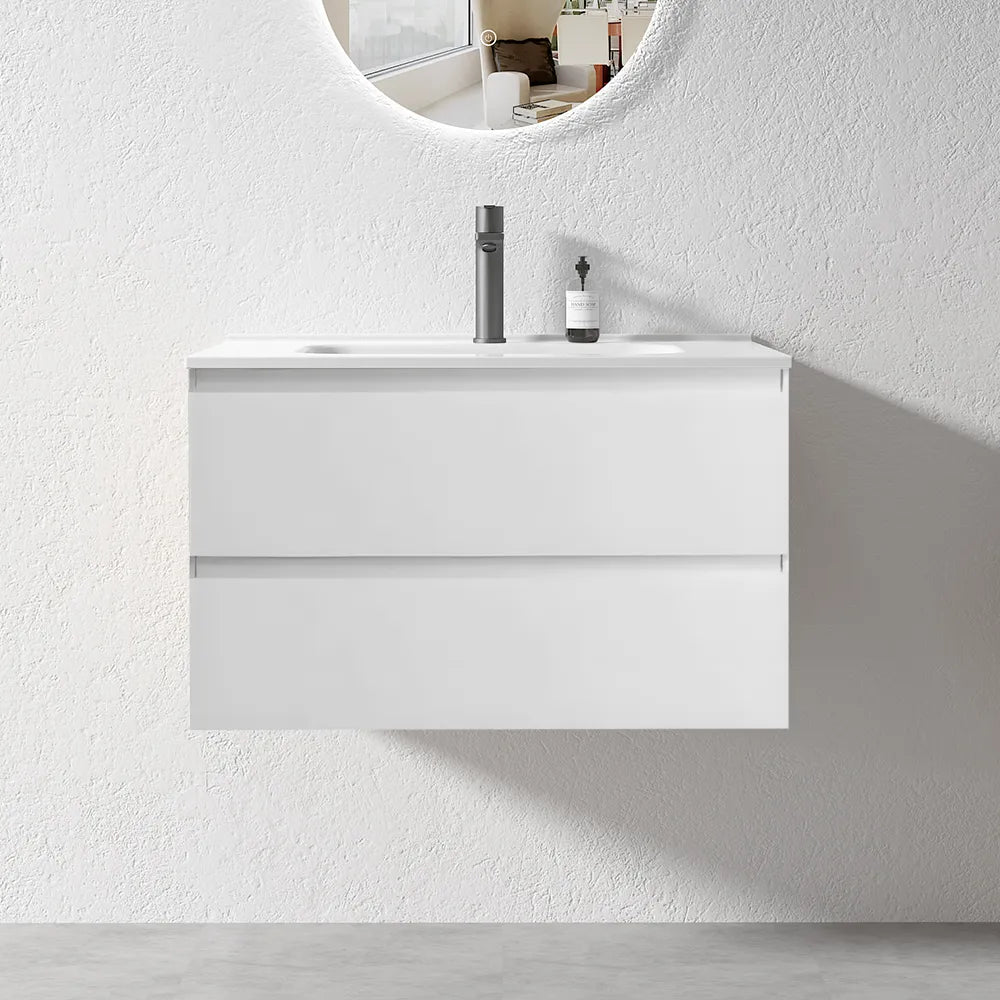 NELSON WALL HUNG VANITY | 750MM | GLOSS WHITE | PLYWOOD