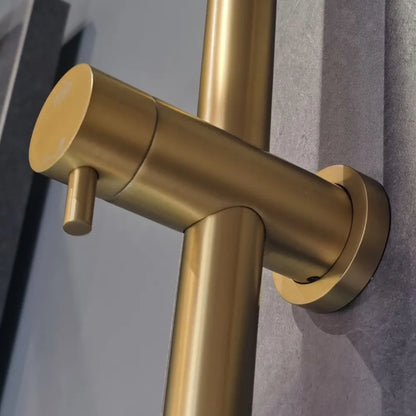 CHASE PREMIUM ROUND DUAL RAIN SHOWER COLUMN - BRUSHED BRASS