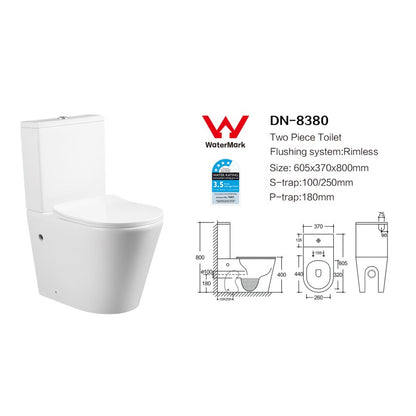 OCEANO RIMLESS BACK TO WALL TOILET SUITE