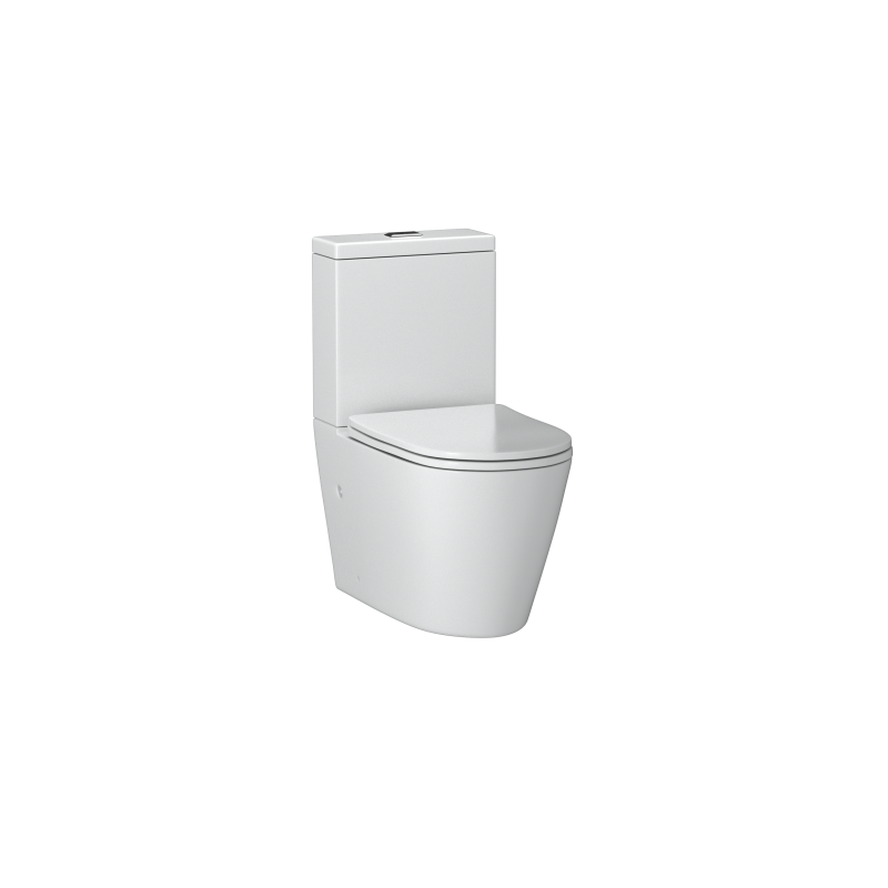 WARSAW COMPACT RIMLESS BACK TO WALL TOILET SUITE 605X375X825MM