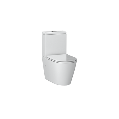 WARSAW COMPACT RIMLESS BACK TO WALL TOILET SUITE 605X375X825MM