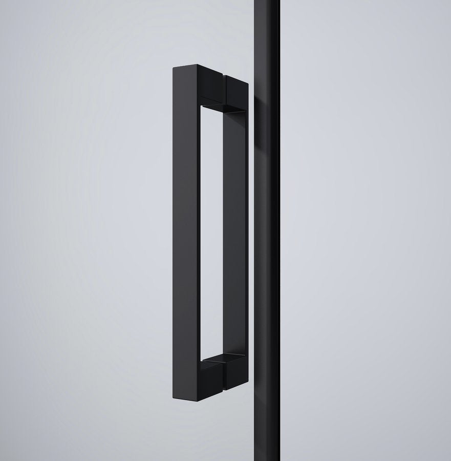 1100MM BLACK FRAMELESS SLIDING SHOWER DOOR GLASS