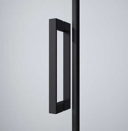 1100MM BLACK FRAMELESS SLIDING SHOWER DOOR GLASS