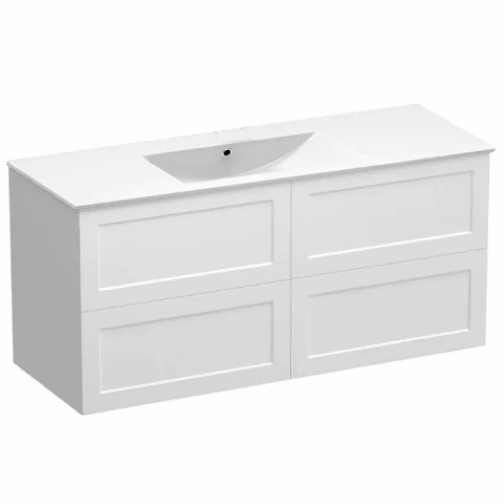 HAMPTON WALL HUNG VANITY | 1200MM | SHAKER STYLE | PLYWOOD | SINGLE BASIN