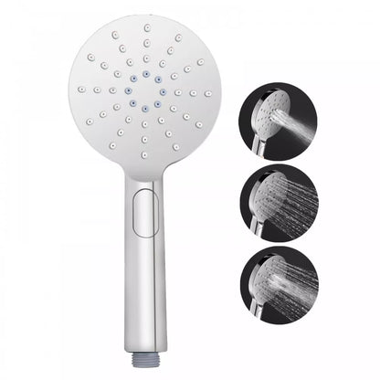 OPAL ROUND CHROME SHOWER SLIDE WITH SOAP DISH AND 5 FUNCTION HANDHELD SHOWER