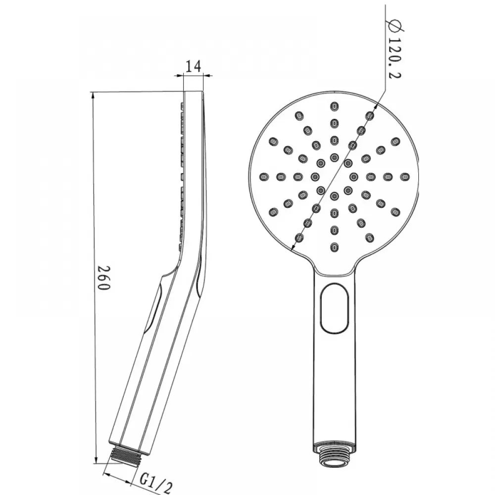 OPAL ROUND CHROME SHOWER SLIDE WITH SOAP DISH AND 5 FUNCTION HANDHELD SHOWER