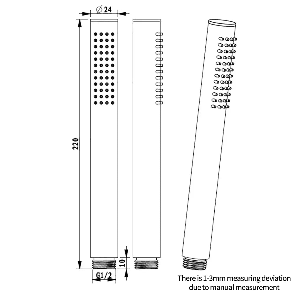 CHASE PREMIUM ROUND DUAL RAIN SHOWER COLUMN - BRUSHED BRASS