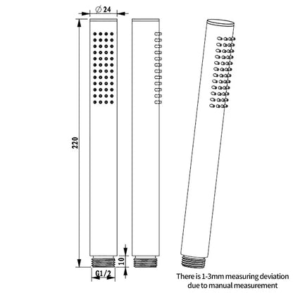 CHASE PREMIUM ROUND DUAL RAIN SHOWER COLUMN - BRUSHED BRASS