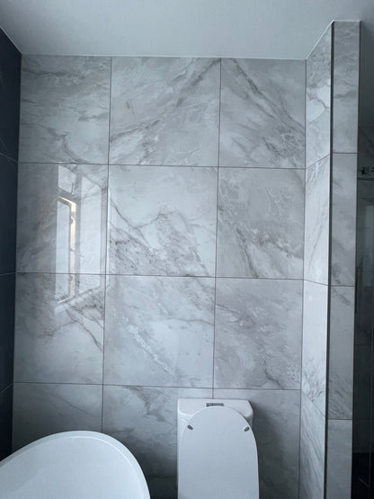 STATUARIO GLOSS PORCELAIN TILE (PHO6419L) 600X600MM - $59/SQM