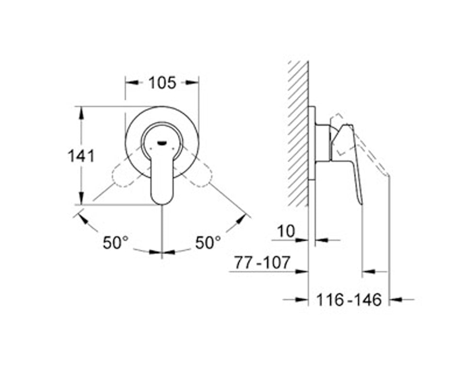 GROHE 3 PIECE COMBO SET SHOWER SLIDE | SHOWER MIXER | BASIN MIXER