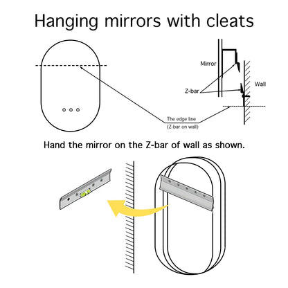 900x500MM METAL FRAME OVAL BACKLIT LED MIRROR WITH MOTION SENSOR | DEFOGGER | 3 COLOURS LIGHTS