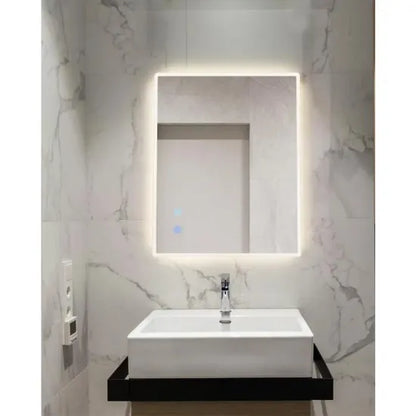 750X600MM RECTANGULAR LED MIRROR WITH MOTION SENSOR | DEMISTER | 3 COLOURS LIGHT