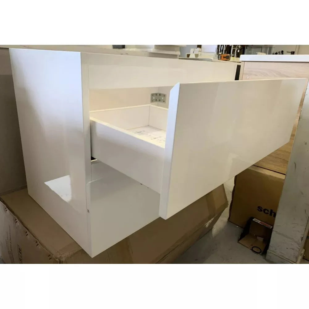 NELSON WALL HUNG VANITY | 1800MM | GLOSS WHITE | DOUBLE BASIN | PLYWOOD