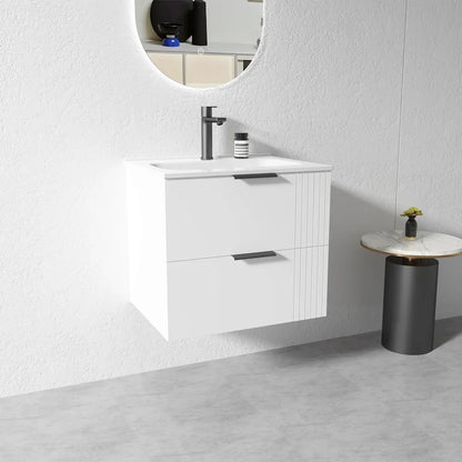 AURA WALL HUNG VANITY | 600MM | WHITE | PLYWOOD