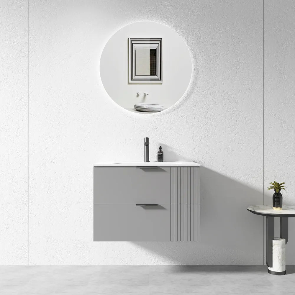 AURA WALL HUNG VANITY | 750MM | GREY | PLYWOOD