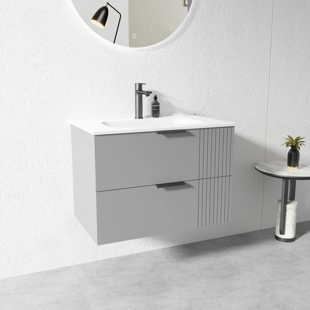 AURA WALL HUNG VANITY | 750MM | GREY | PLYWOOD