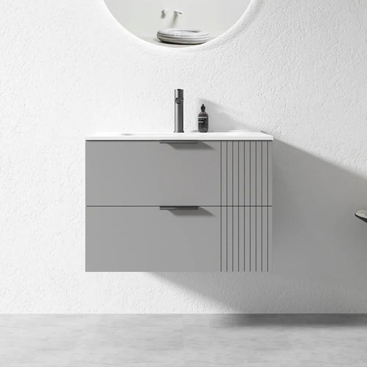 AURA WALL HUNG VANITY | 600MM | GREY | PLYWOOD