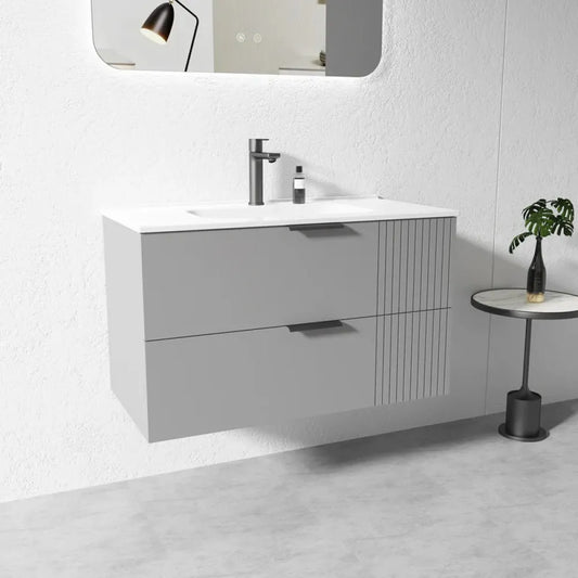 AURA WALL HUNG VANITY | 900MM | GREY | PLYWOOD