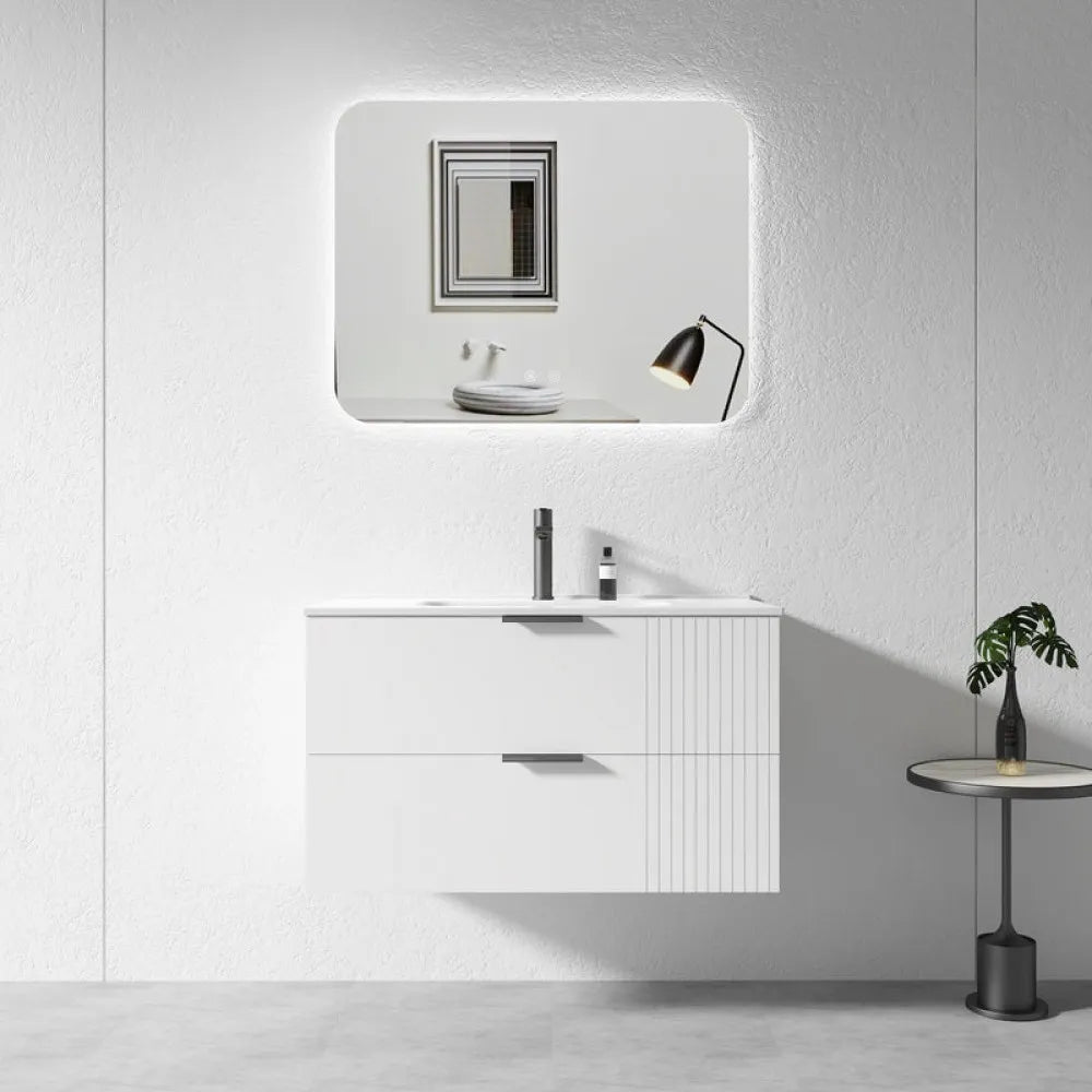 AURA WALL HUNG VANITY | 900MM | WHITE | PLYWOOD