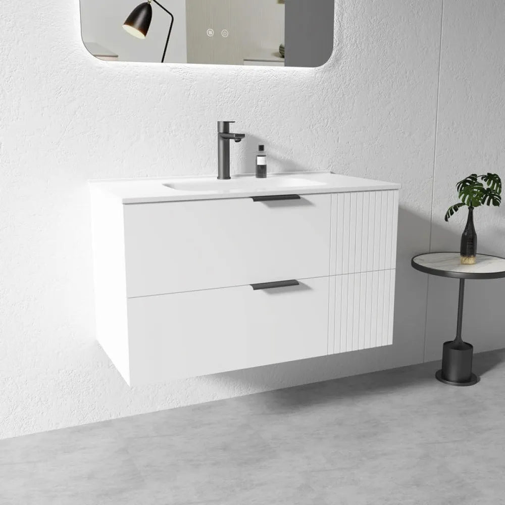 AURA WALL HUNG VANITY | 900MM | WHITE | PLYWOOD