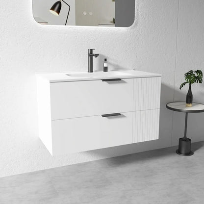 AURA WALL HUNG VANITY | 900MM | WHITE | PLYWOOD