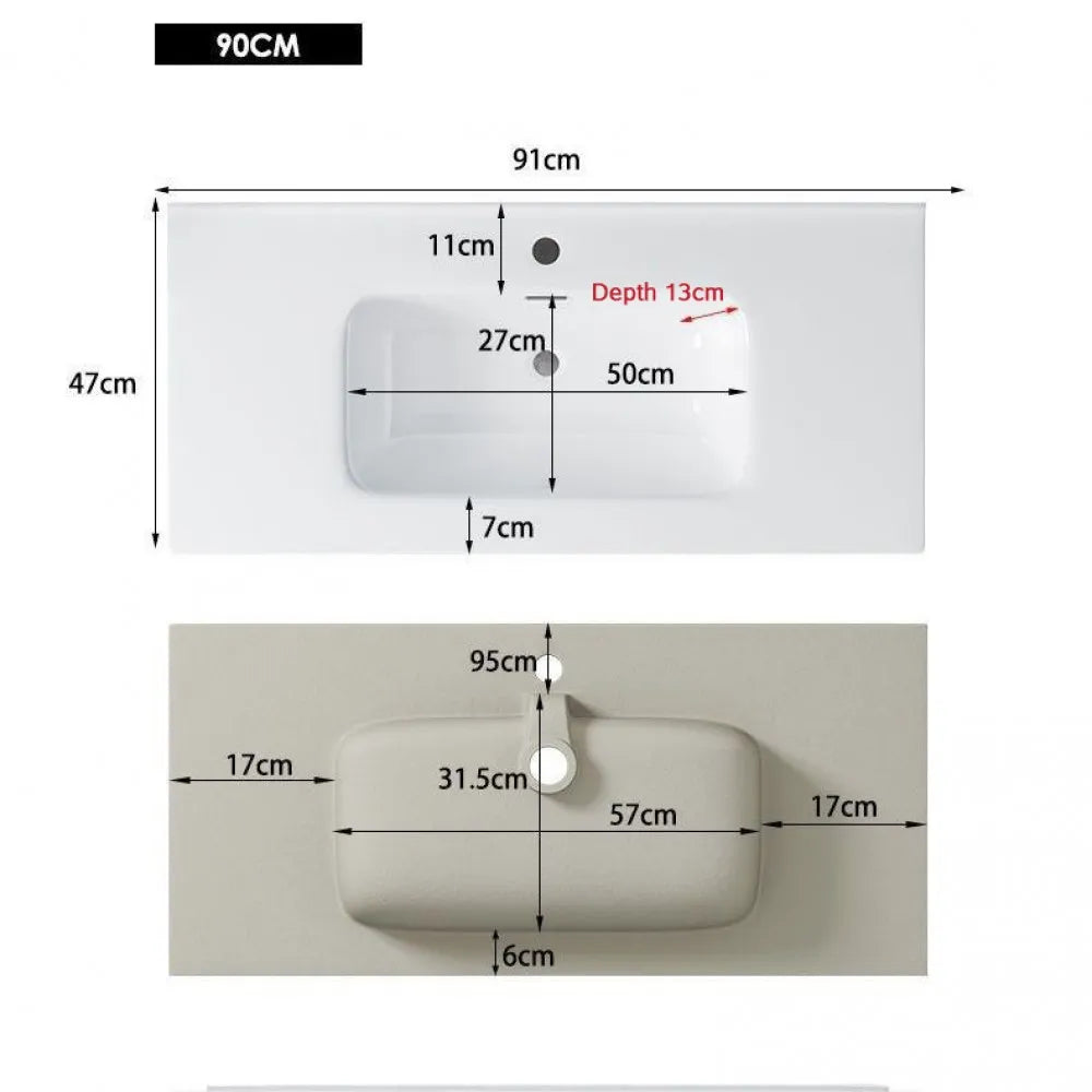 AURA WALL HUNG VANITY | 900MM | WHITE | PLYWOOD