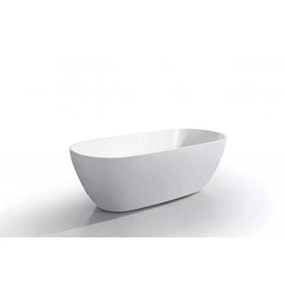 1700MM PILATO OVAL FREESTANDING BATH - MATTE WHITE