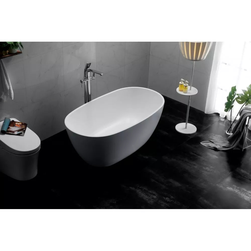 1700MM PILATO OVAL FREESTANDING BATH - MATTE WHITE