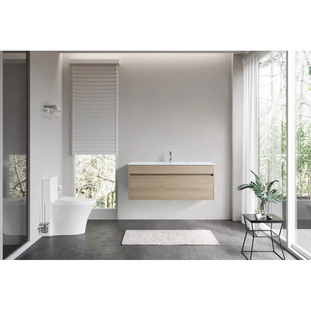 PLYWOOD WALL HUNG VANITY | 1200MM | SINGLE BASIN | NATURAL OAK | DN