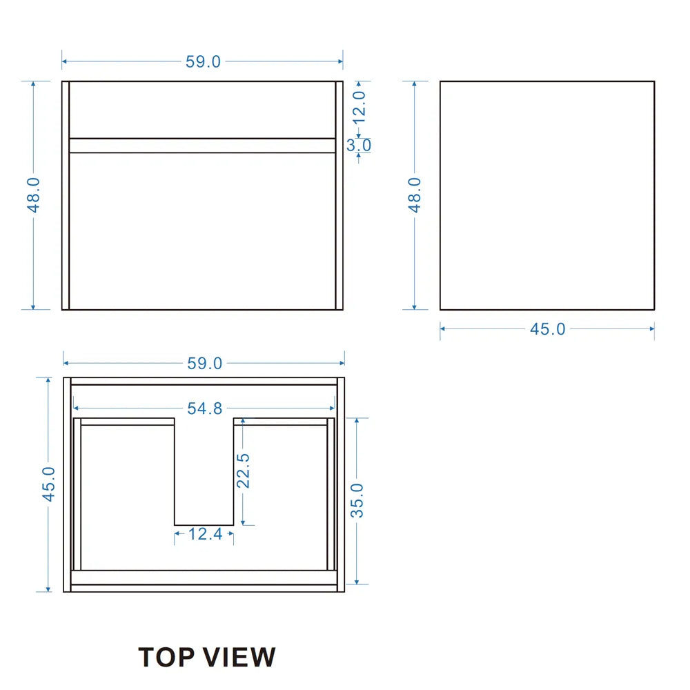 PLYWOOD WALL HUNG VANITY | 600MM | NATURAL OAK | DN