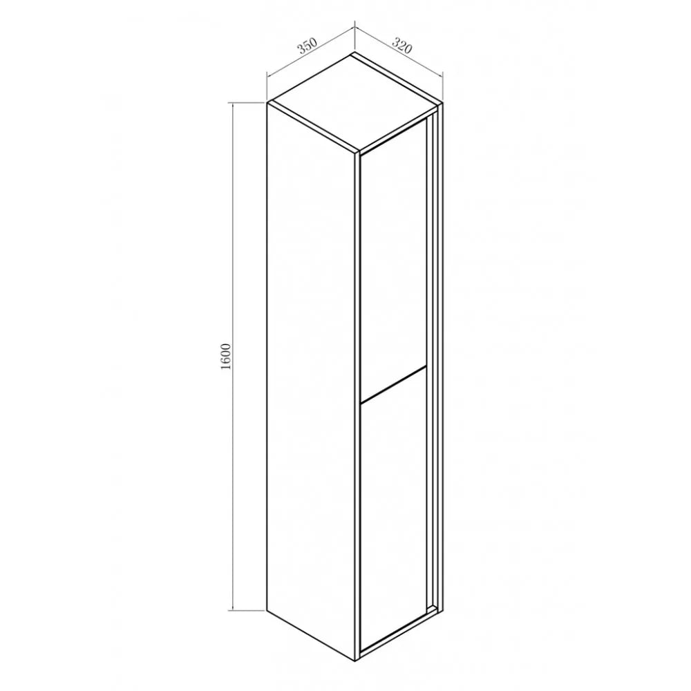 1600MM WHITE GLOSS PLYWOOD TALL CABINET