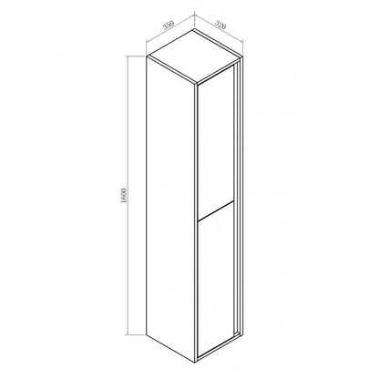 1600MM WHITE GLOSS PLYWOOD TALL CABINET