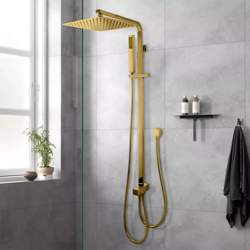 FUSION SQUARE DUAL RAIN SHOWER COLUMN - 5 COLOURS